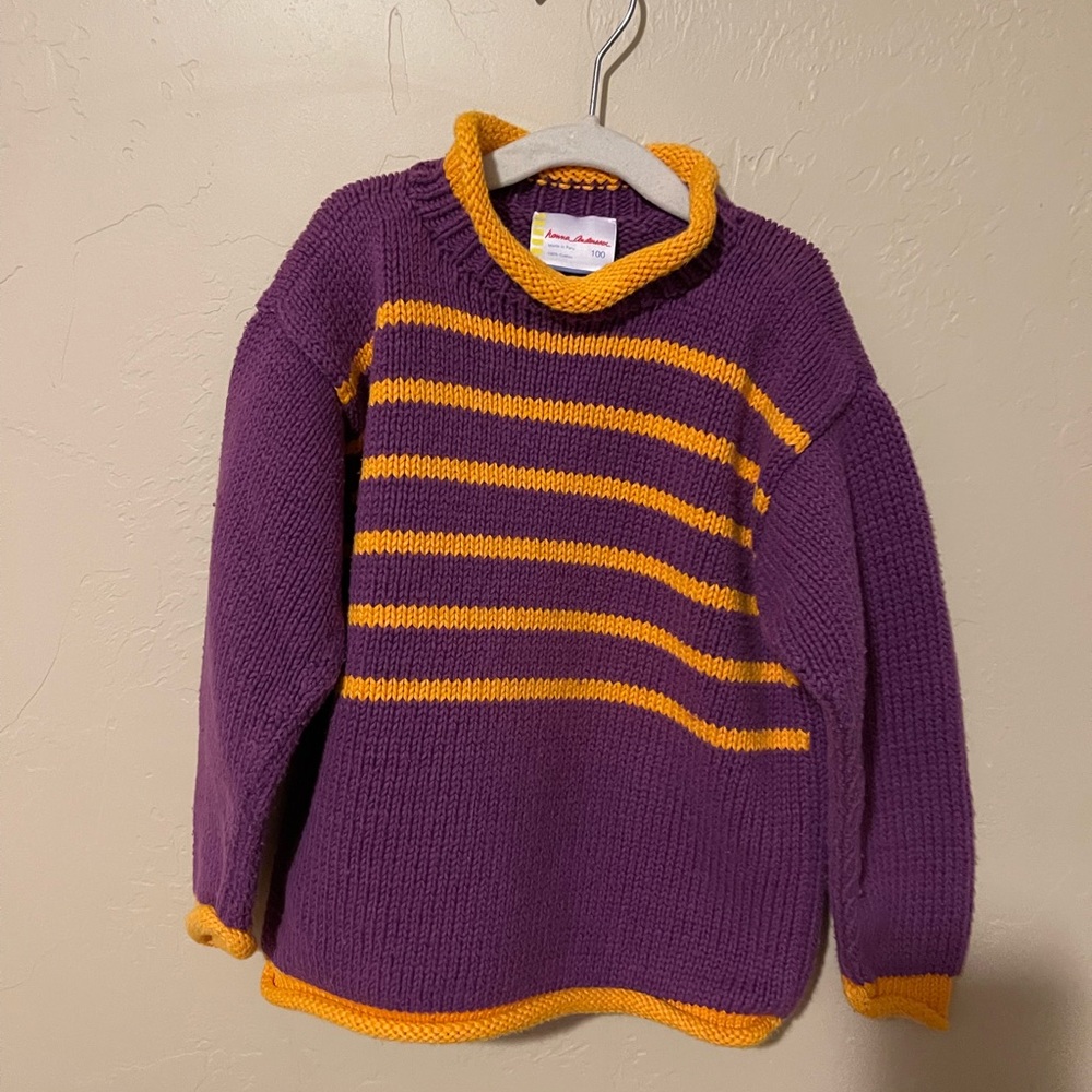 Hanna Anderson Girls Chunky Knit Sweater